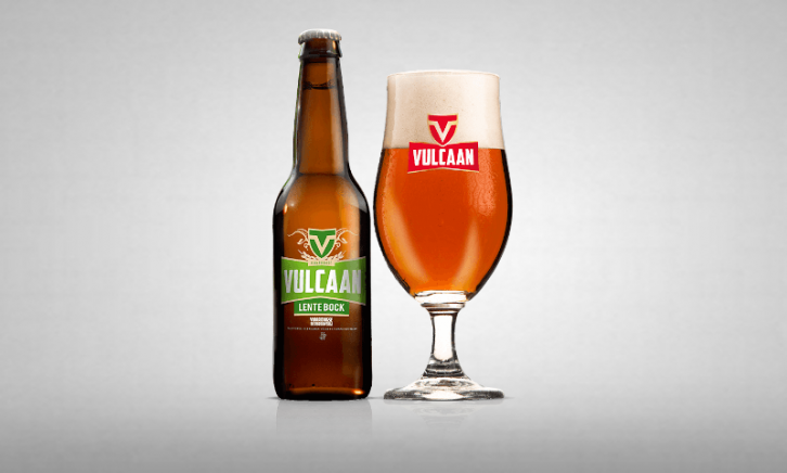 Vulcaan Lentebock flesje en glas